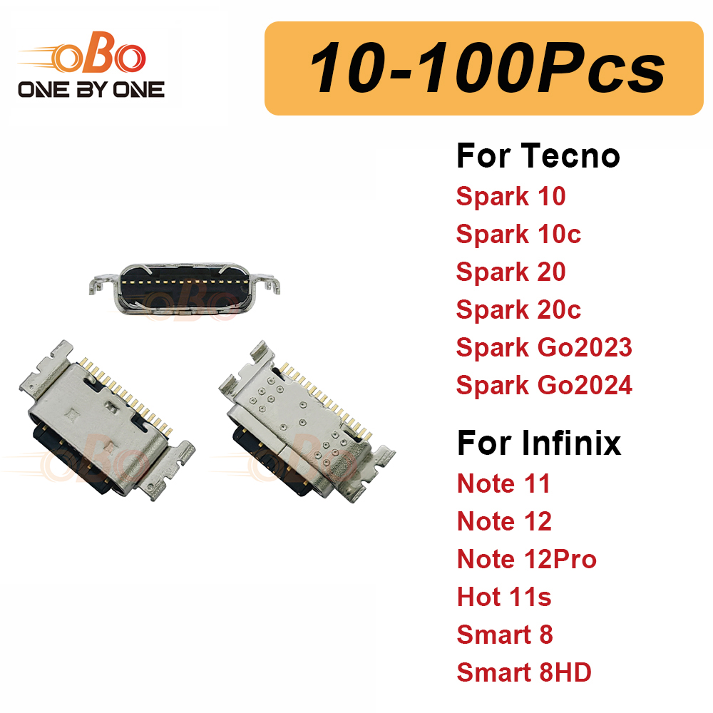 Smart Home Xiaomi Devices - พอร์ตชาร์จ 10-100 ชิ้น สำหรับ Tecno Spark