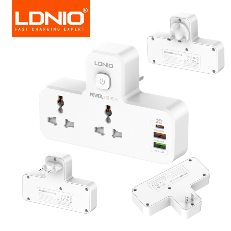 Smart Power Strip - LDNIO ปลั๊กรางปลั๊ก 2500W อะแดปเตอร์ 2AC Universal
