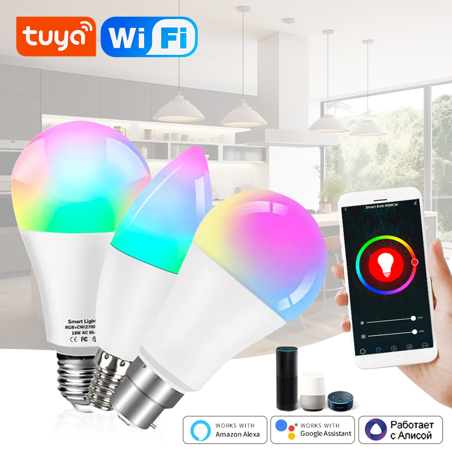 Smart Home Yellow - Tuya สมาร์ท WiFi หลอดไฟ Alexa โคมไฟ