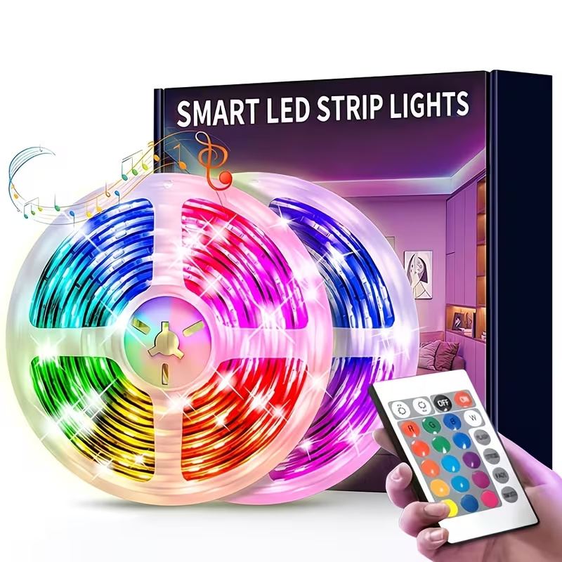 Smart Power Strip - ไฟแถบ LED RGB อัจฉริยะพร้อมแอพและรีโมทคอนโทรล, ซิงค์เพลง, ไฟประหยัดพลังงานที่ใช้พลังงานจาก