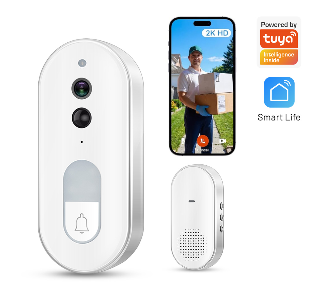Smart Home Battery Camera - ทูย่าสมาร์ทวิดีโอกริ่งประตูไร้สาย 1080P HD กล้องกลางแจ้งอินเตอร์เน็ตไร้สายพูดคุยสองทาง IR Night