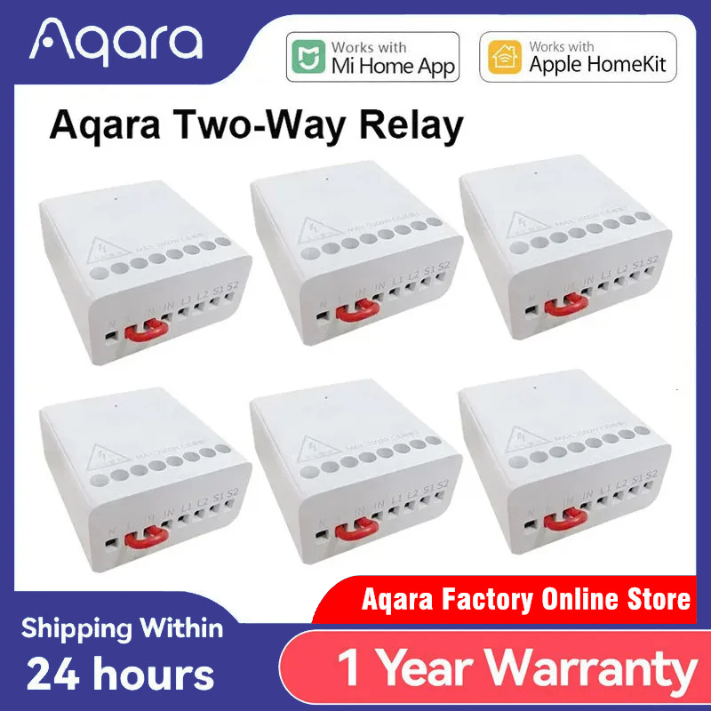 Smart Home Zestaw - โมดูลควบคุมอัจฉริยะ Aqara แบบสองทาง รีเลย์สวิตช์ คอนโทรลเลอร์ ตัวตั้งเวลา