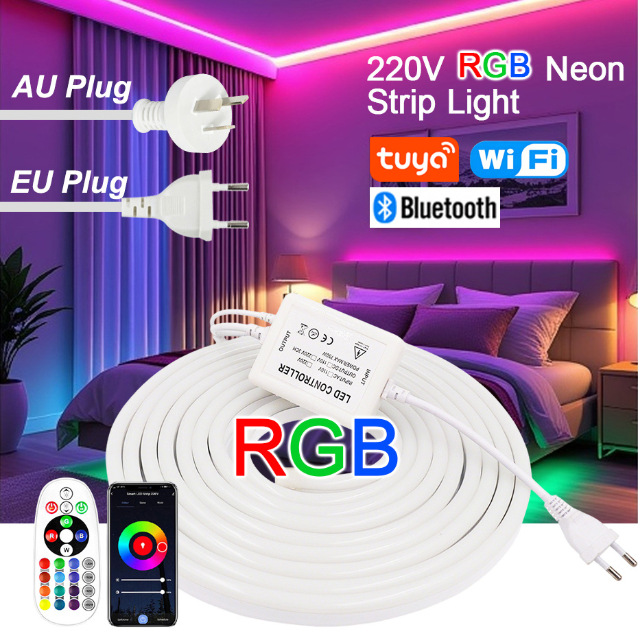 Smart Power Strip - ไฟ LED RGB แบบเส้น 220V พร้อมปลั๊กไฟ