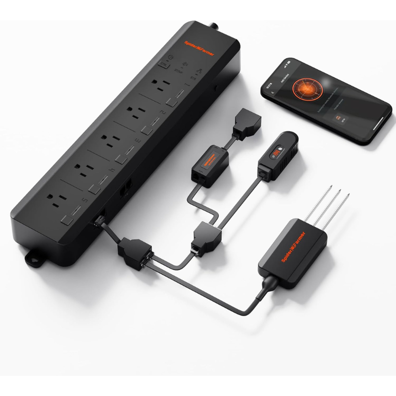 Smart Power Strip - ปลั๊กไฟอัจฉริยะ Spider Farmer 5 AC ควบคุมผ่านแอป