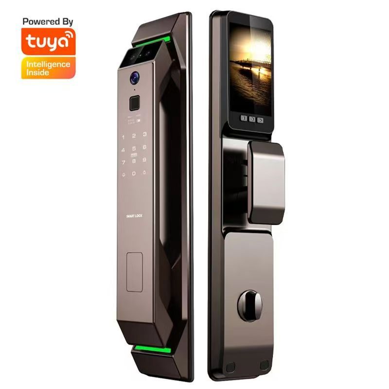 Smart Home Battery Camera - ระบบล็อคประตูอัจฉริยะ TUYA พร้อมระบบปลดล็อคด้วยลายนิ้วมือ ระบบจดจำใบหน้า 3 มิติ