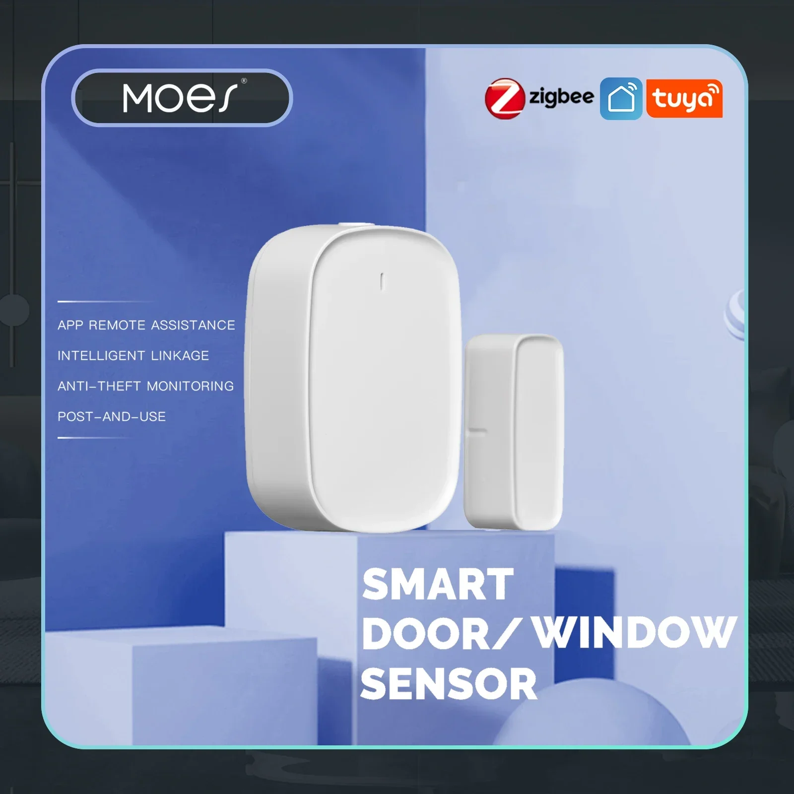 Smart Home Orvibo - MOES Tuya ZigBee/Wifi สมาร์ทประตูหน้าต่าง Sensor เครื่องตรวจจับสมาร์ทโฮม