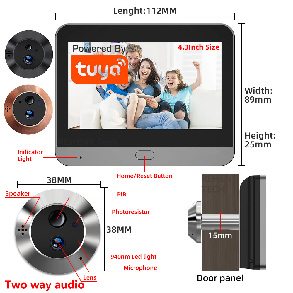 Smart Home Battery Camera - กล้องวงจรปิดอัจฉริยะแบบสองทางสื่อสาร ความละเอียด 3MP รองรับแอป Tuya SmartLife