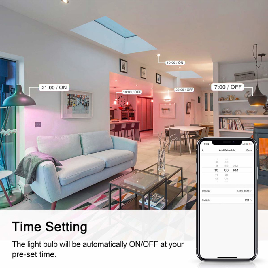 GU10 หลอดไฟ LED สมาร์ท WiFi โค - Smart Home Yellow บทวิจารณ์และราคา