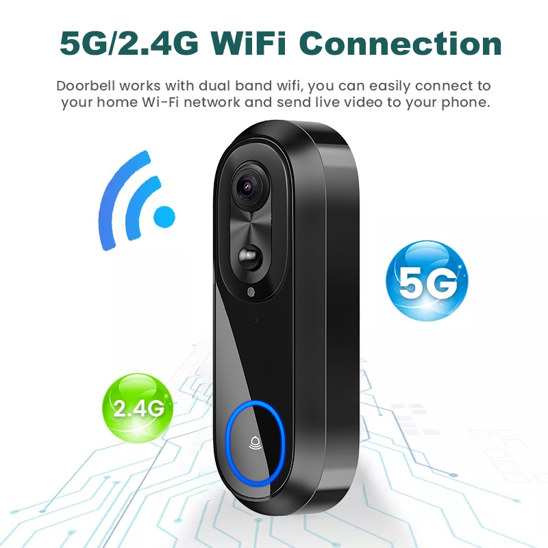 5G 2.4G WiFi Video Doorbell 10 - Smart Home Battery Camera บทวิจารณ์และราคา