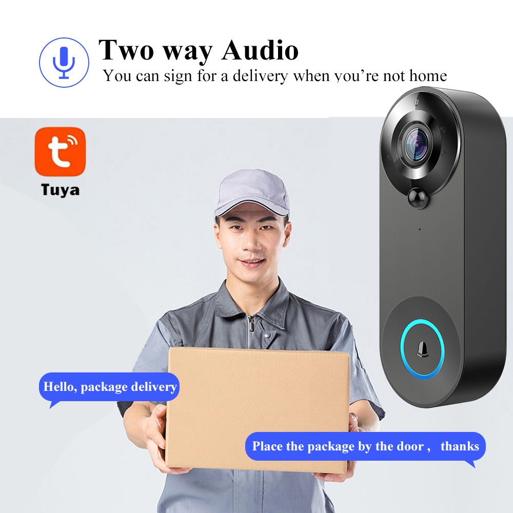 Tuya 1080P Wireless WIFI Doorb - Smart Home Battery Camera บทวิจารณ์และราคา
