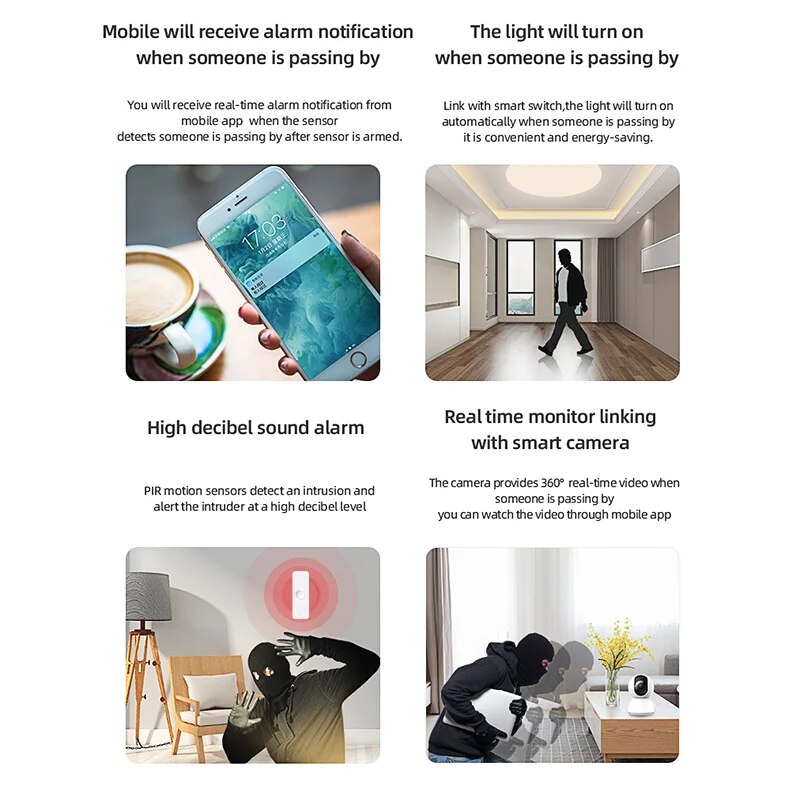 Tuya WiFi Zigbee PIR Motion Se - Zigbee Motion Sensor บทวิจารณ์และราคา