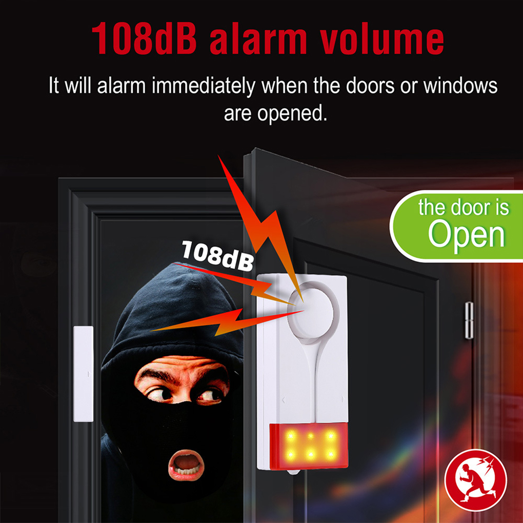 สัญญาณกันขโมย 110 เดซิเบล เสีย - Wireless Door Sensor บทวิจารณ์และราคา