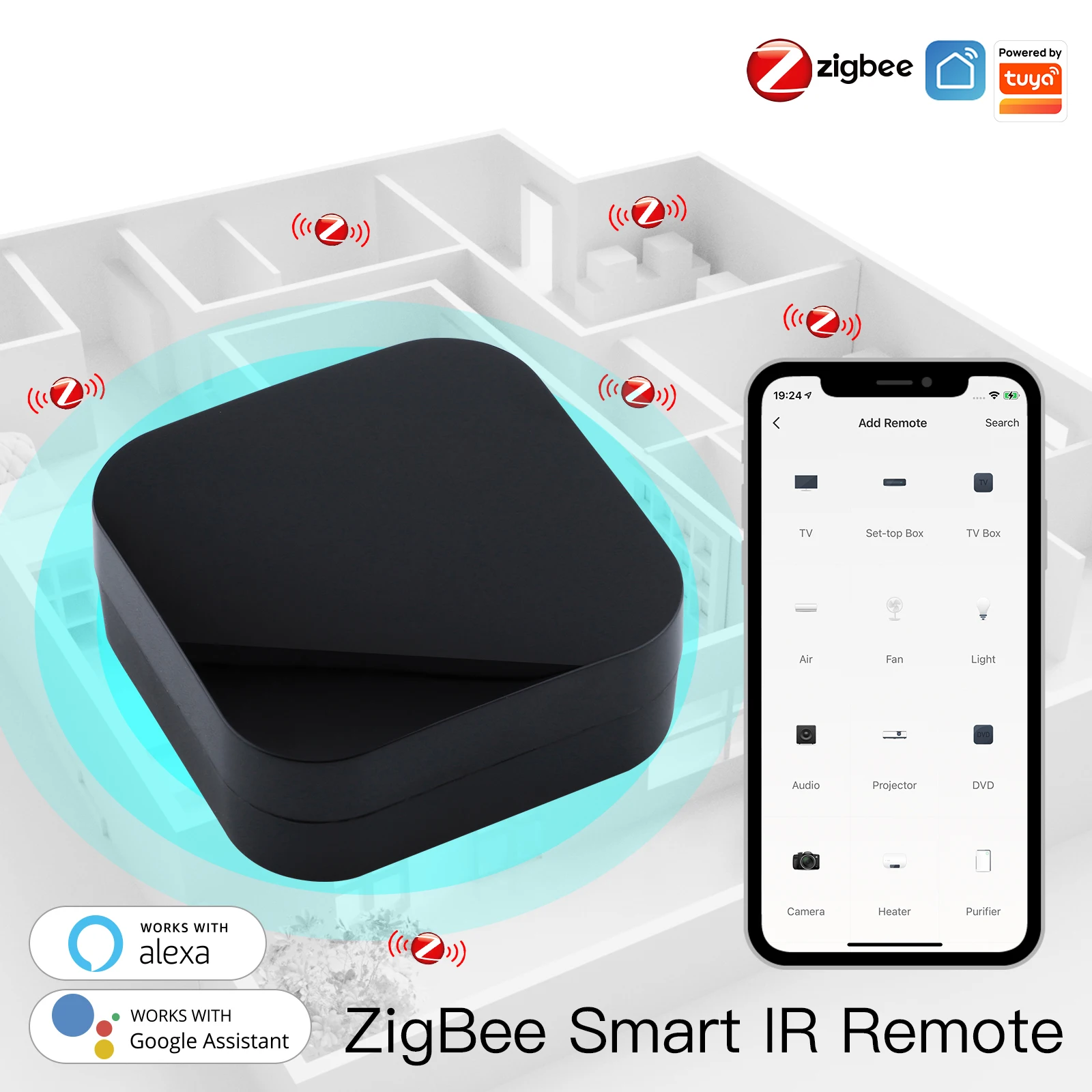 รีโมทคอนโทรล IR อัจฉริยะ ZigBe - Smart Home Orvibo บทวิจารณ์และราคา