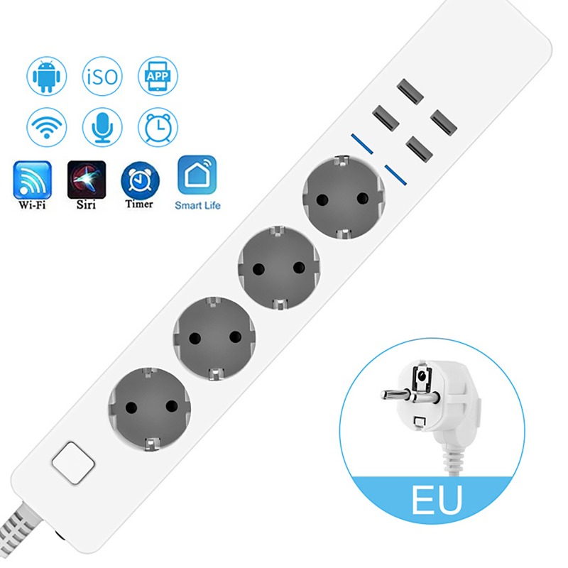 ปลั๊กไฟอัจฉริยะ WIFI 4 ช่อง AC - Smart Power Strip บทวิจารณ์และราคา