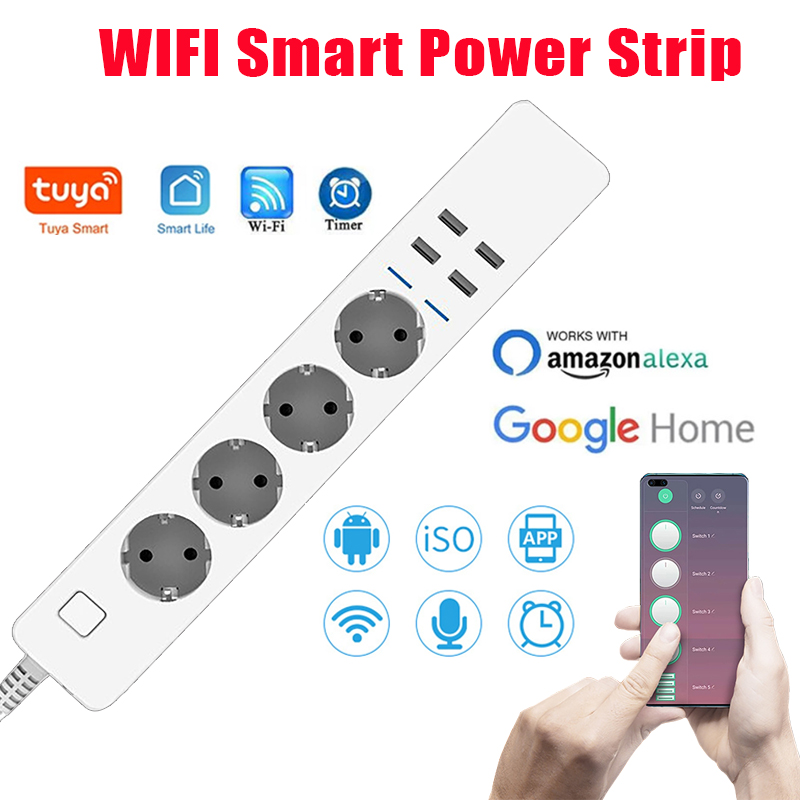 ปลั๊กไฟอัจฉริยะ WIFI 4 ช่อง AC - Smart Power Strip บทวิจารณ์และราคา