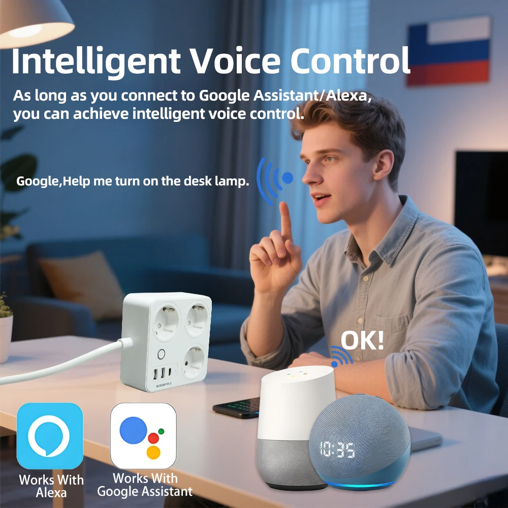 BORUIDAPLS ZigBee EU ปลั๊กไฟอั - Smart Power Strip บทวิจารณ์และราคา