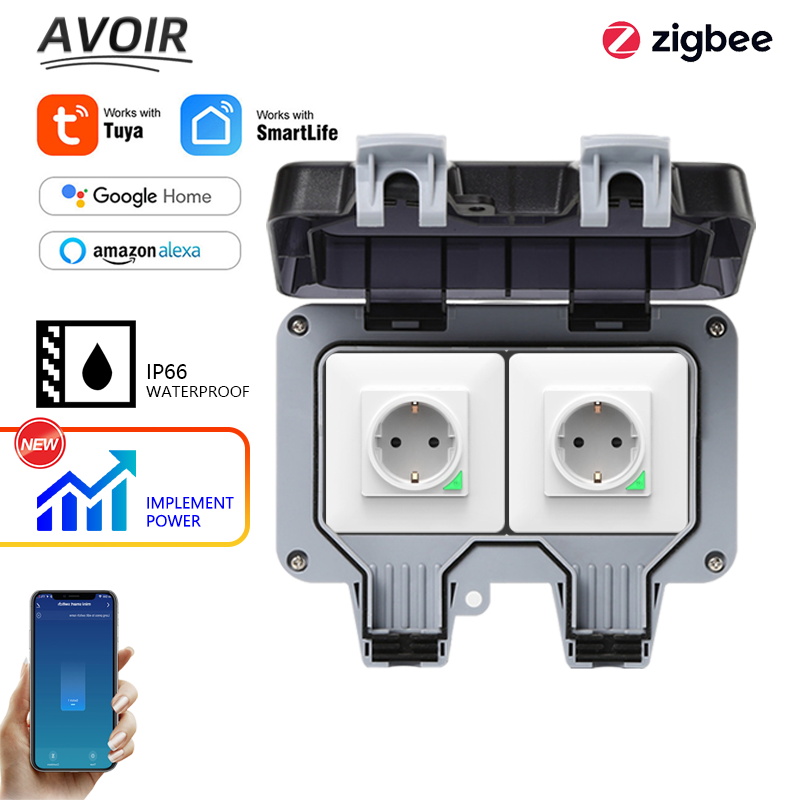 Avoir Tuya Zigbee ซ็อกเก็ตไฟฟ้ - Smart Home Elements บทวิจารณ์และราคา
