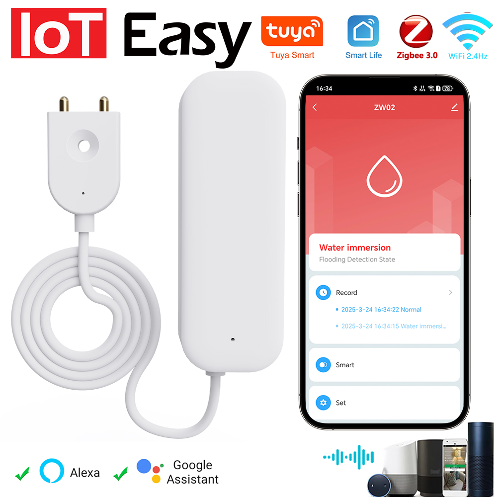 Tuya WiFi ZigBee Water Sensor  - Smart Home Iot บทวิจารณ์และราคา