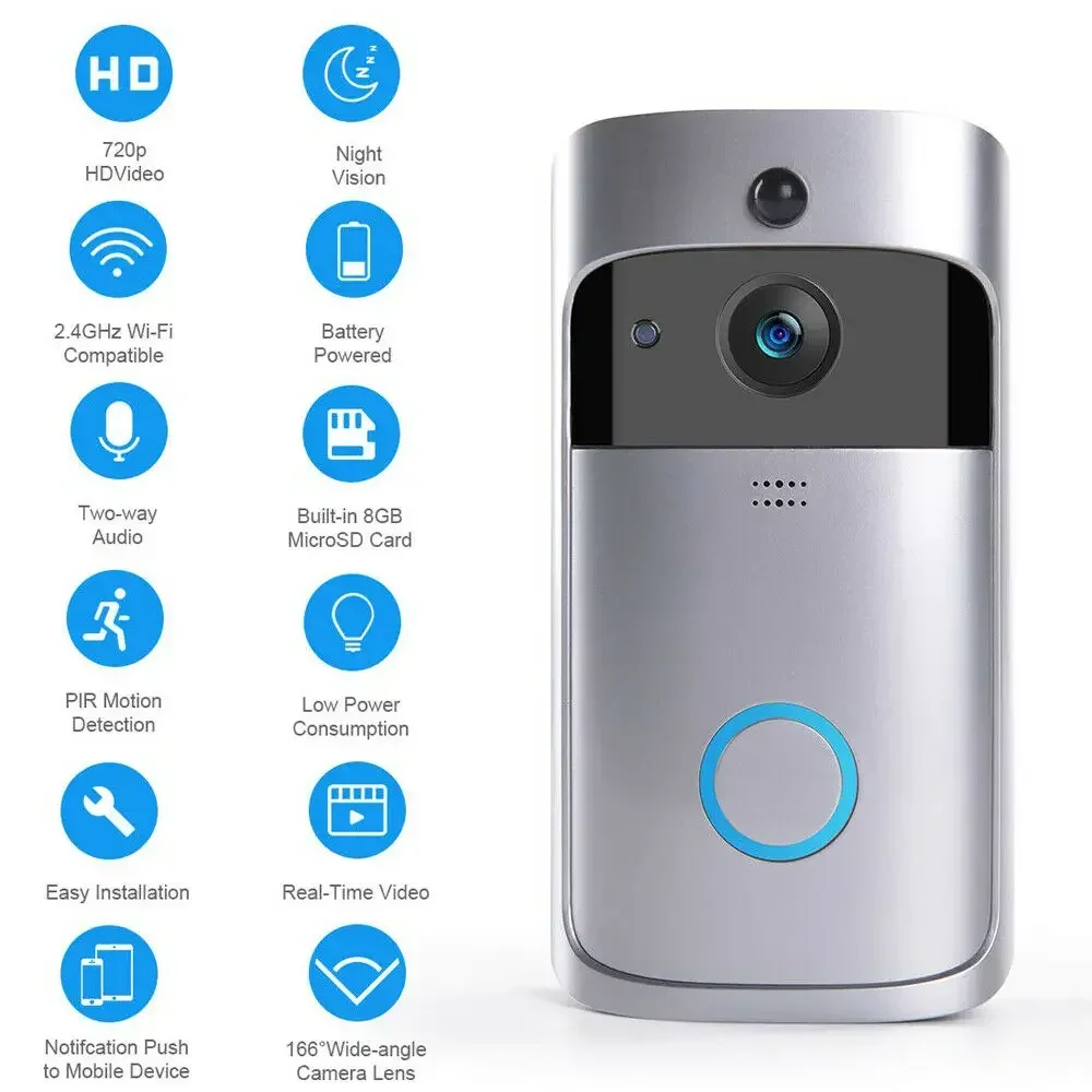 720P HD สมาร์ทโฮมไร้สาย WIFI ก - Smart Home Battery Camera บทวิจารณ์และราคา