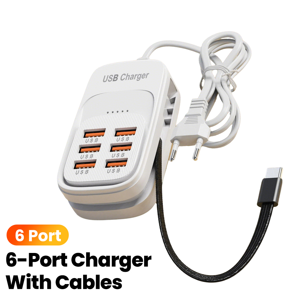 ปลั๊กไฟชาร์จเร็ว 6 พอร์ต USB แ - Smart Power Strip บทวิจารณ์และราคา