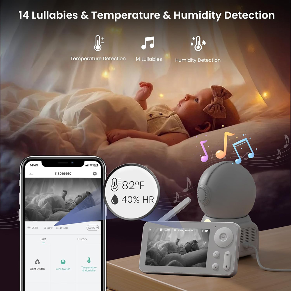 2K Baby Monitor พร้อม 2 กล้องแ - Smart Home Battery Camera บทวิจารณ์และราคา