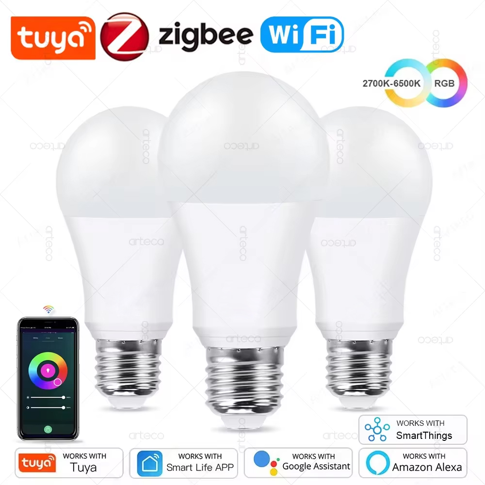 Tuya E27 Zigbee หลอดไฟ LED WiF - Smart Home Yellow บทวิจารณ์และราคา