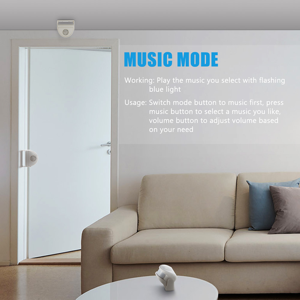 32 เพลงยินดีต้อนรับอินฟราเรด C - Wireless Door Sensor บทวิจารณ์และราคา