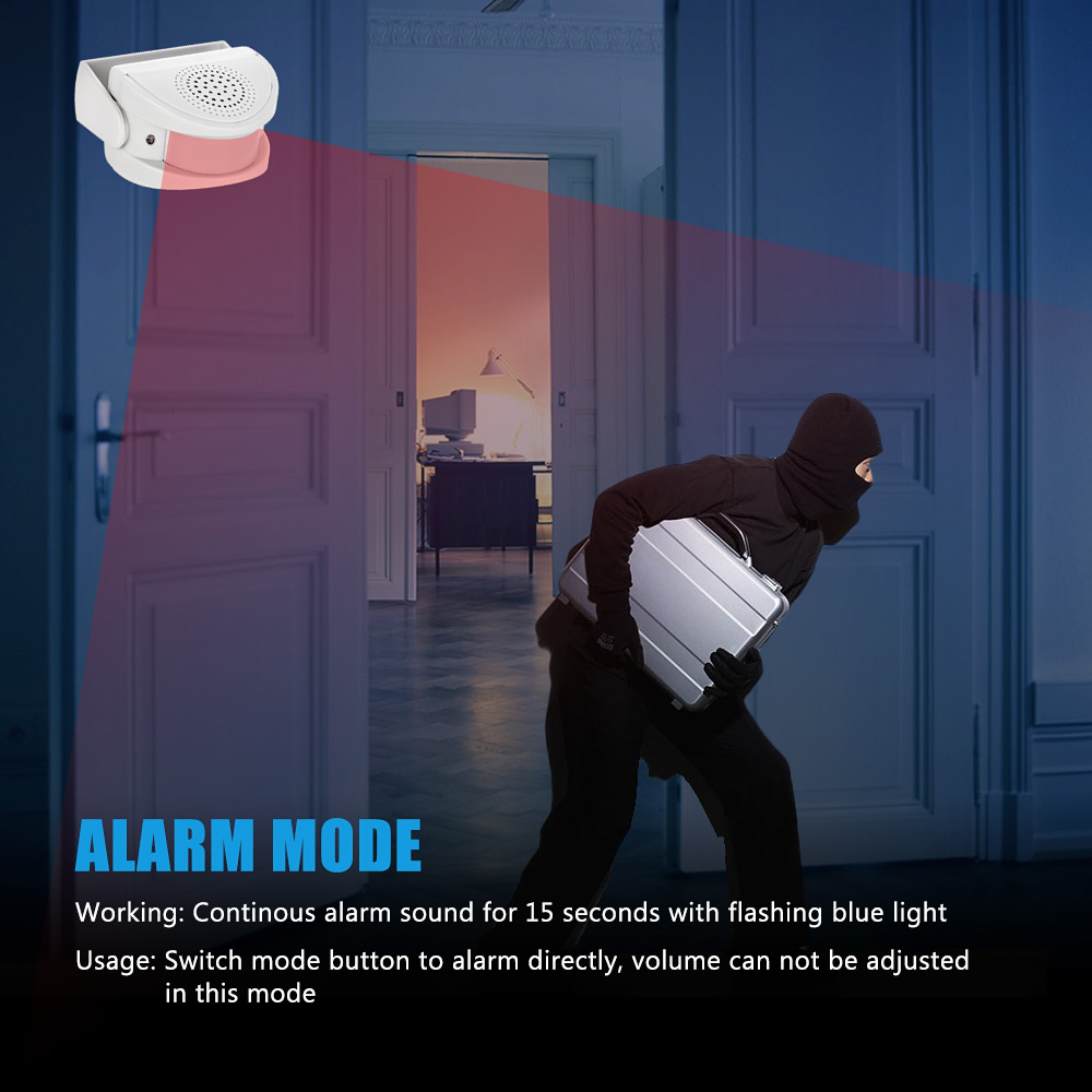 32 เพลงยินดีต้อนรับอินฟราเรด C - Wireless Door Sensor บทวิจารณ์และราคา