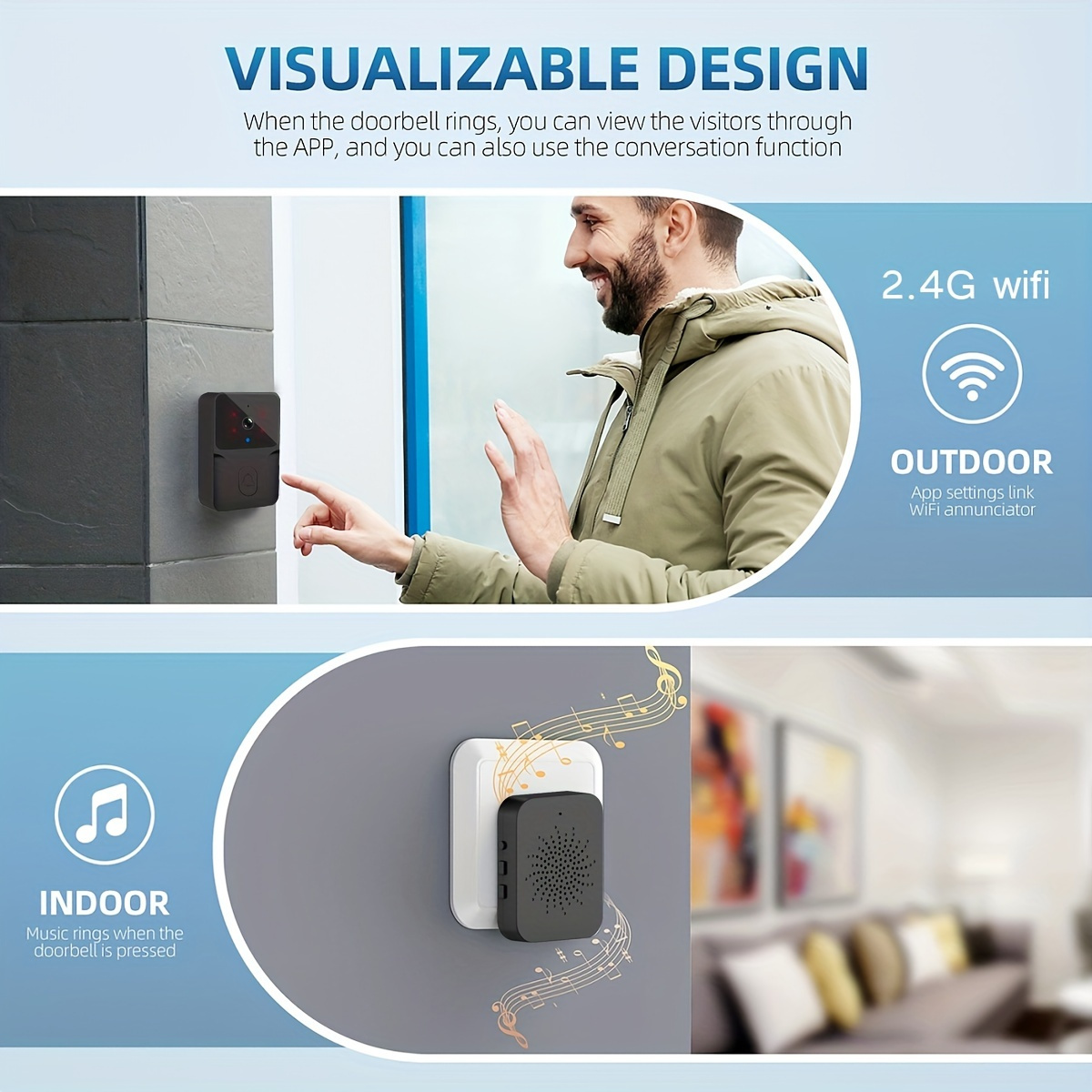 กริ่งประตูวิดีโออัจฉริยะไร้สาย - Smart Home Battery Camera บทวิจารณ์และราคา